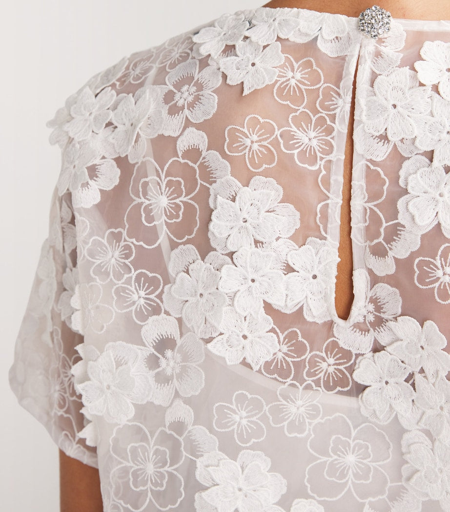 White Floral-Lace Top