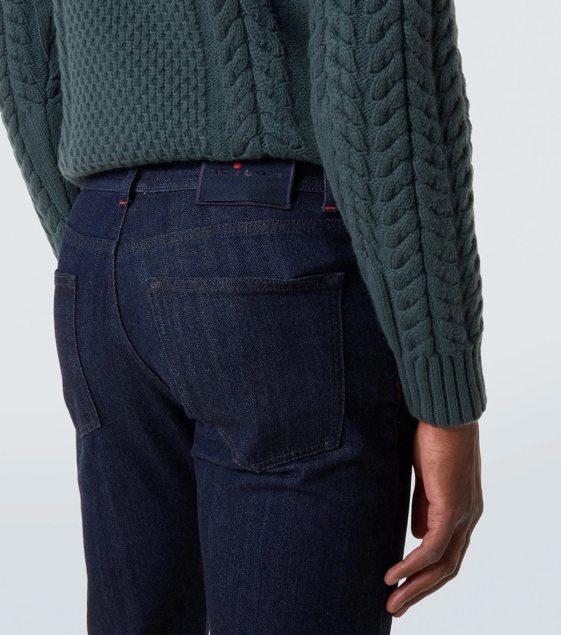Kiton - بنطال جينز سكيني متوسط الارتفاع