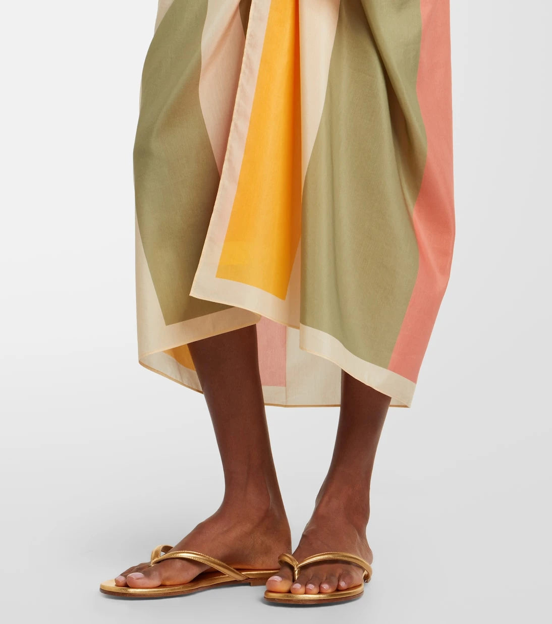 Eres - Croquant striped cotton and silk beach cover-up