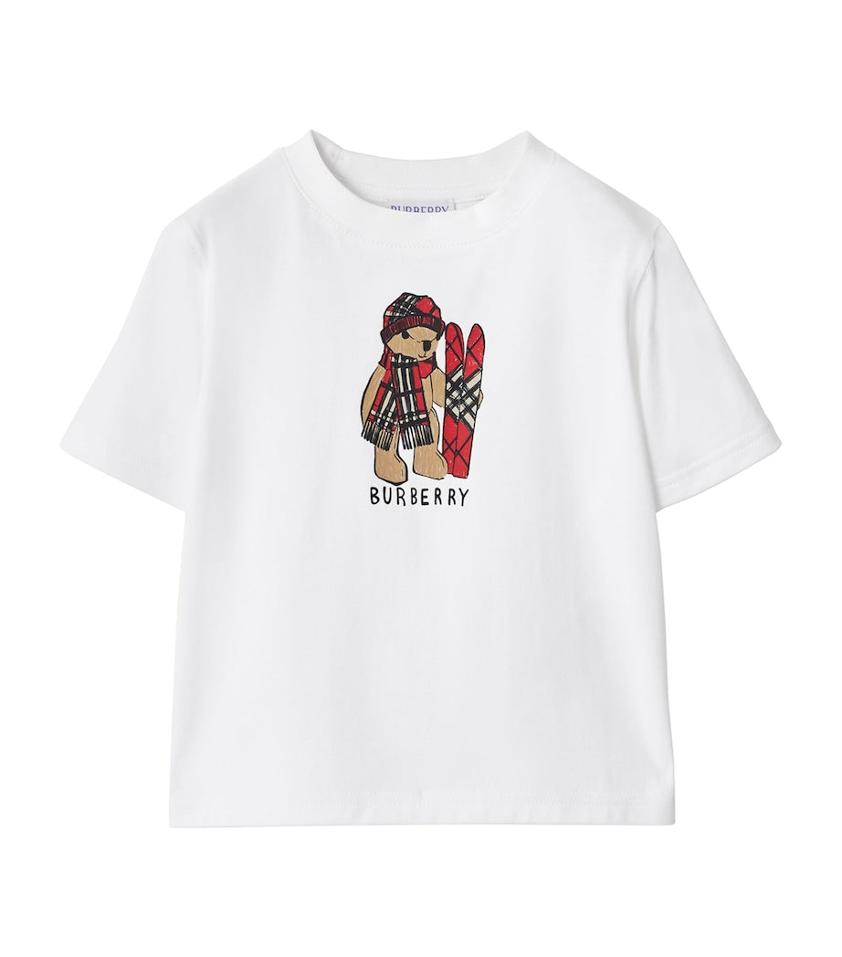 Burberry Kids Cotton Ski Bear T-Shirt (6 Months-3 Years)