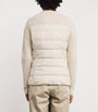 Ivory Wool-Down Panelled Cardigan