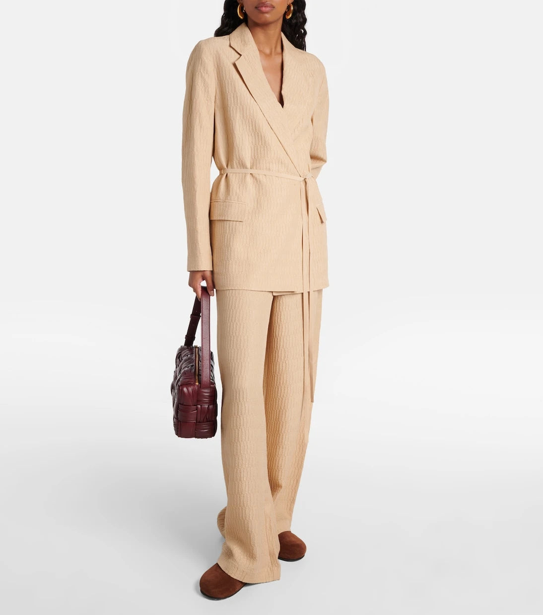 Joseph - Gibellina Mawn silk-blend wide-leg pants