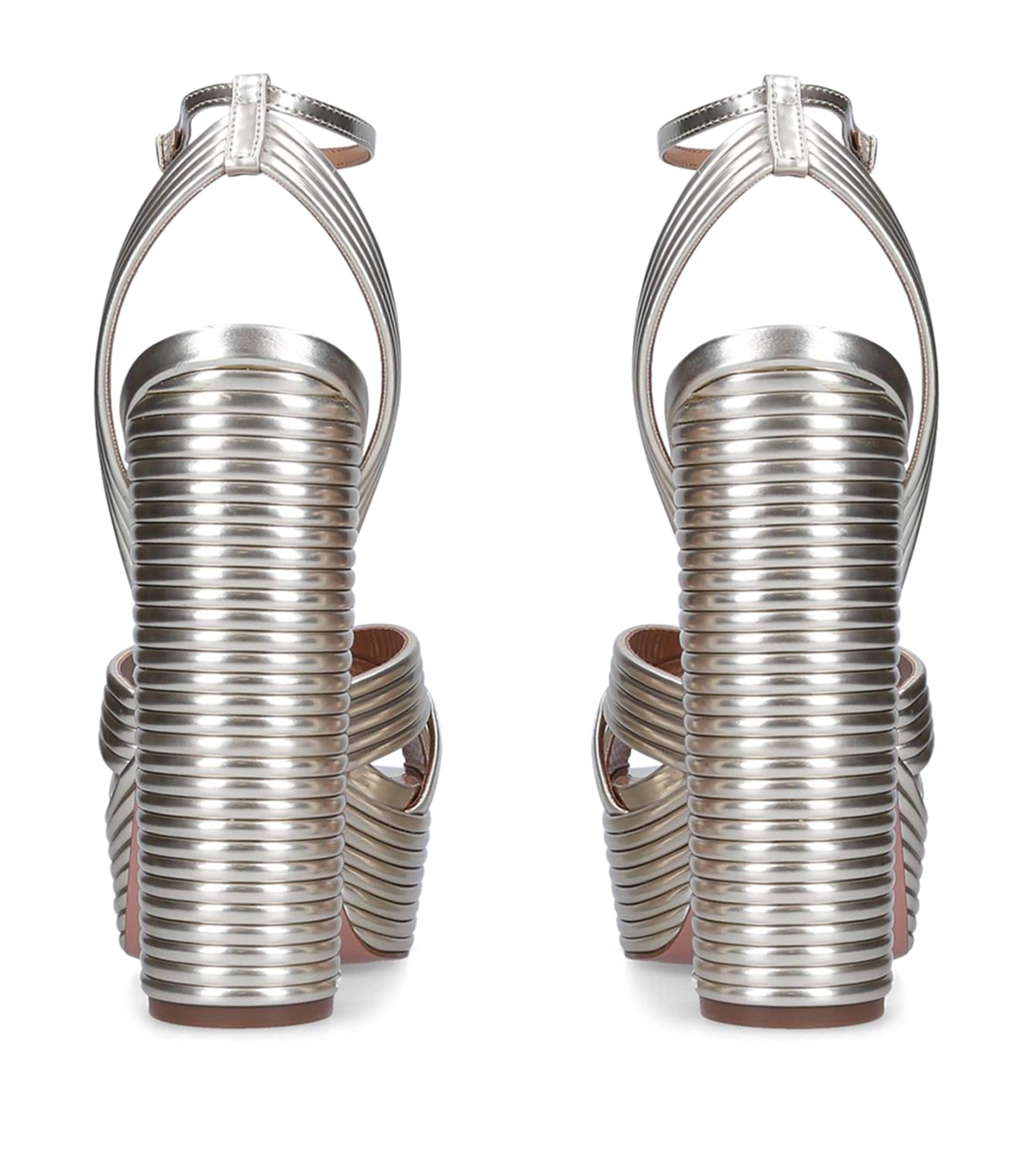 Aquazzura Gold Metallic Sundance Platform Sandals 140