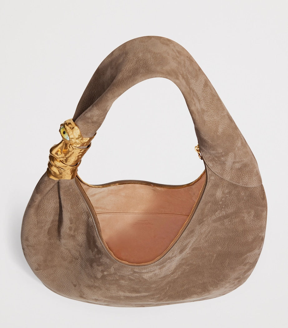 Large Leather Soufflé Shoulder Bag
