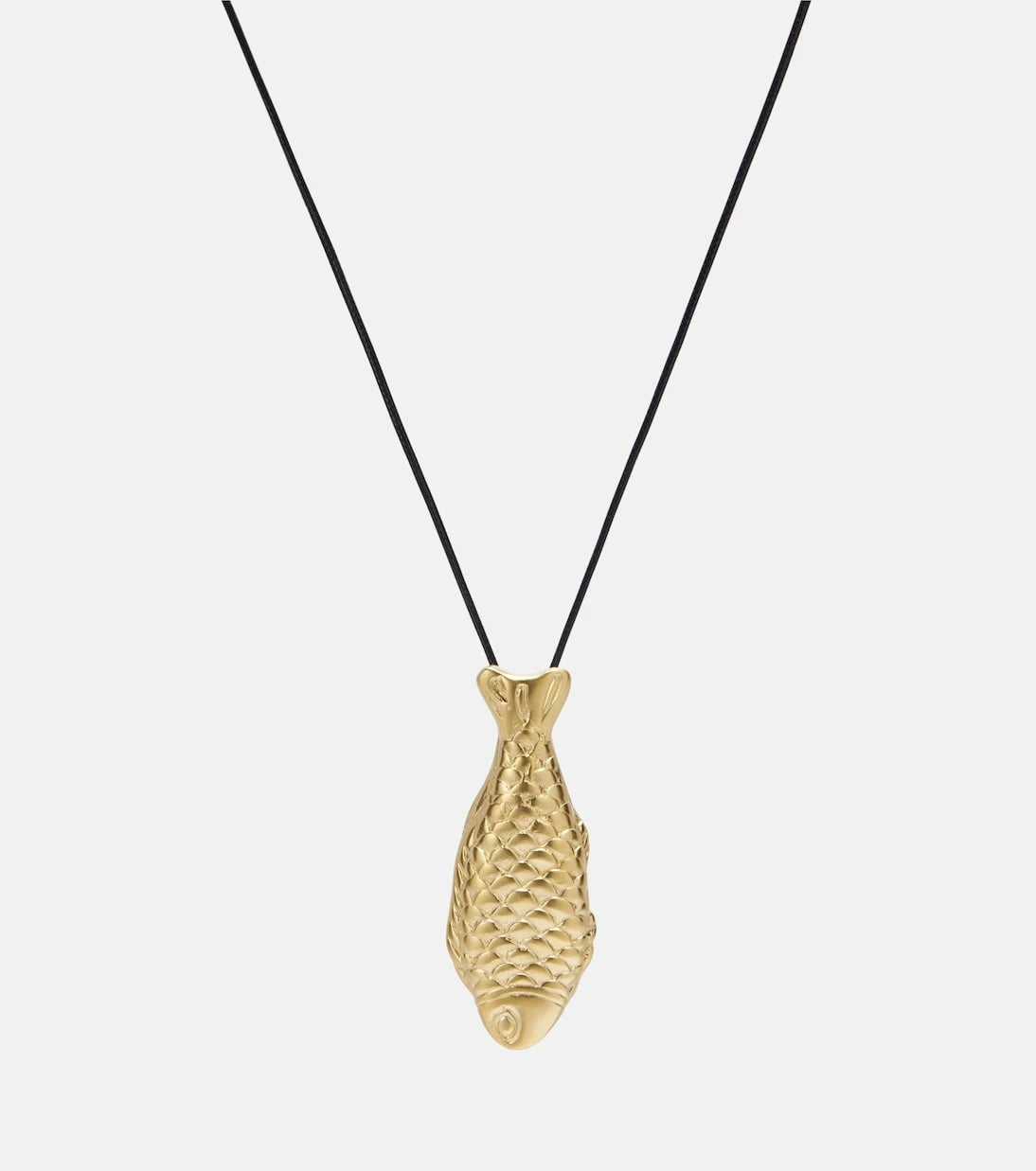 Ysso - Catch Fish 24kt gold-plated pendant necklace