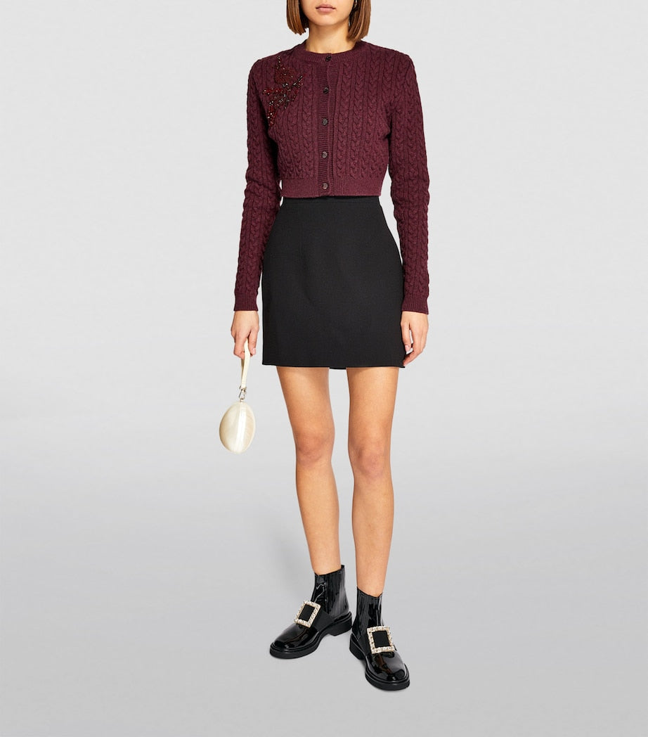 Black Crystal-Embellished Chelsea Viv' Rangers Boots