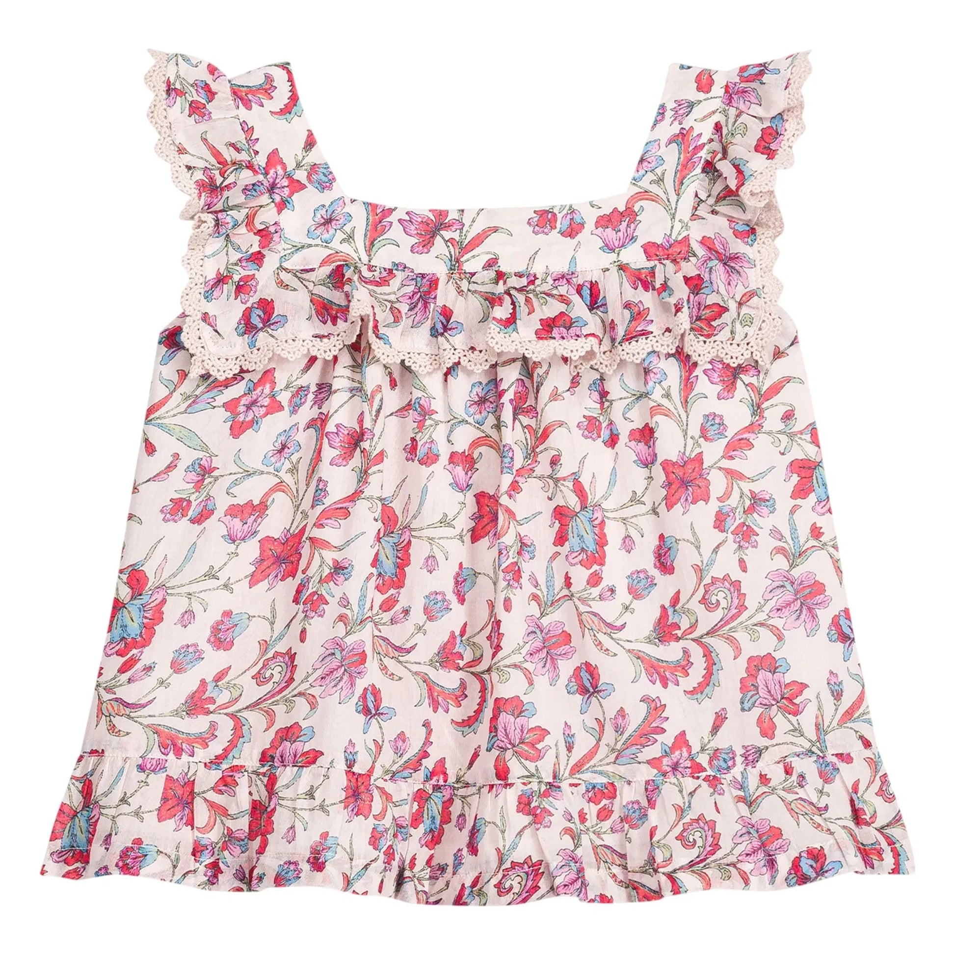 Louise Misha - Blouse Inessa Fleurie Coton Bio | Cream