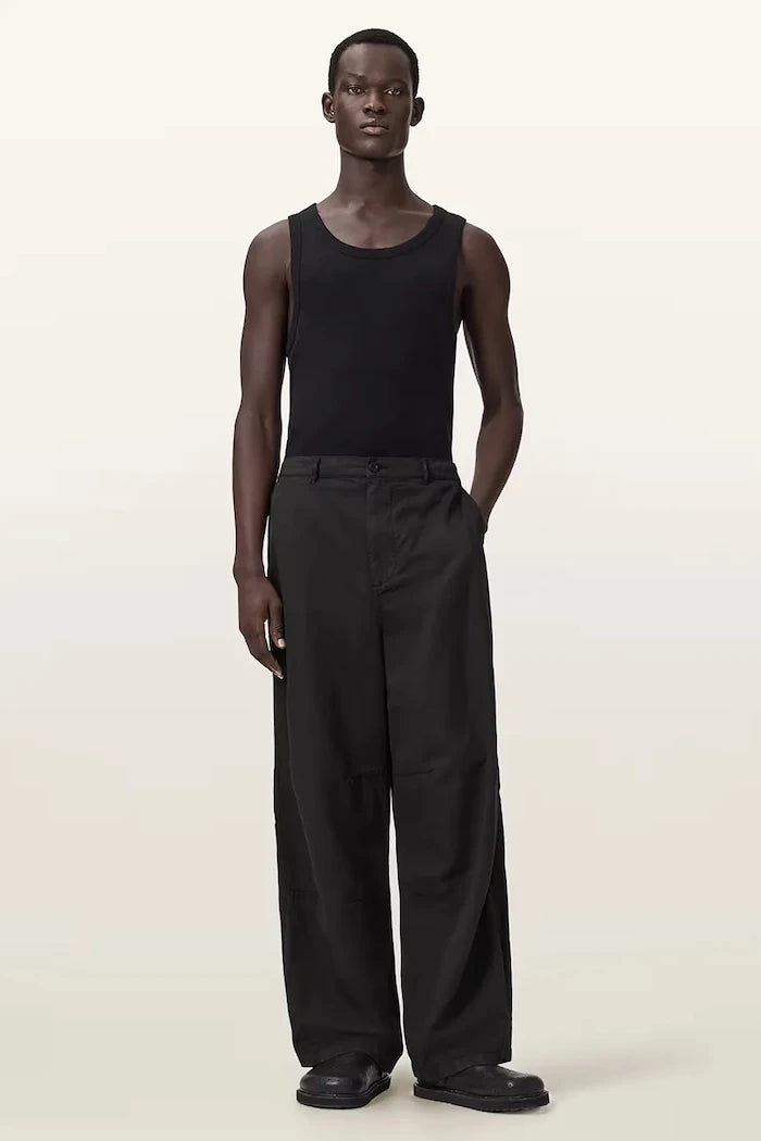 AllSaints панталон мъжки с лен ECHO
