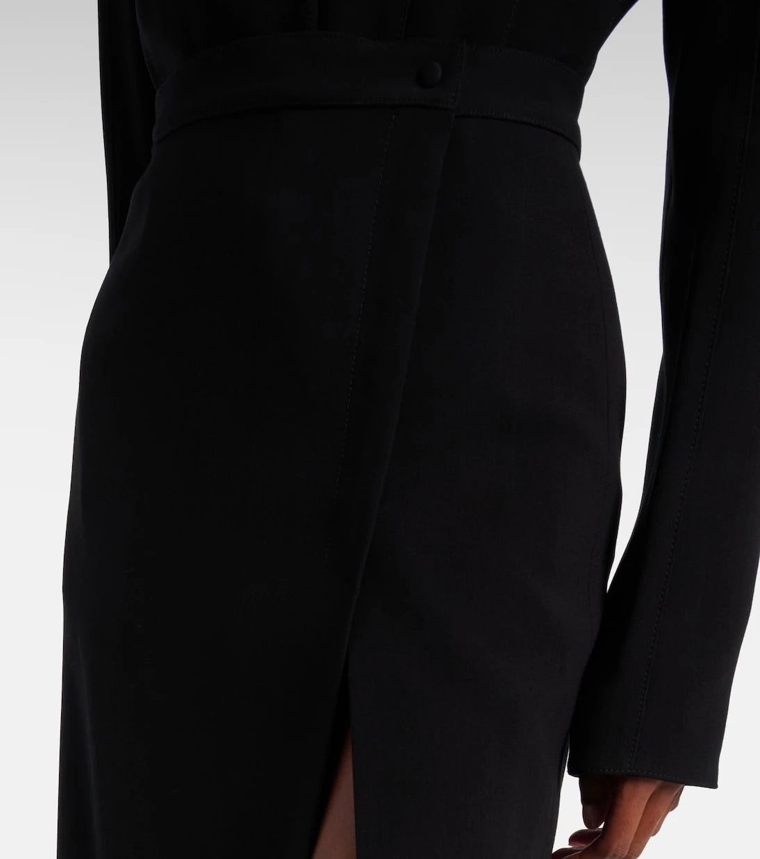 Mugler - re/edit high-rise wrap skirt