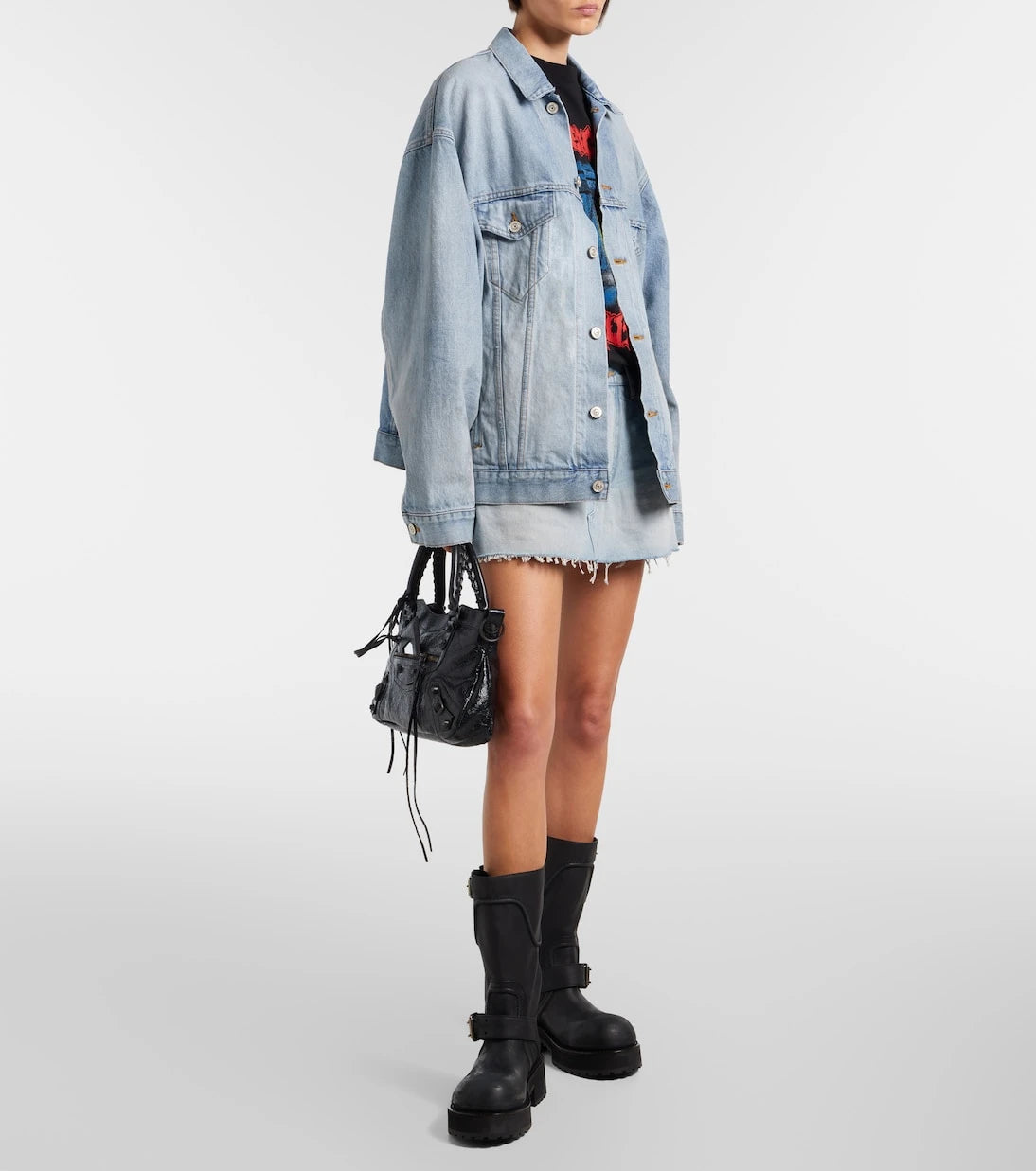 Balenciaga - Venom leather combat boots