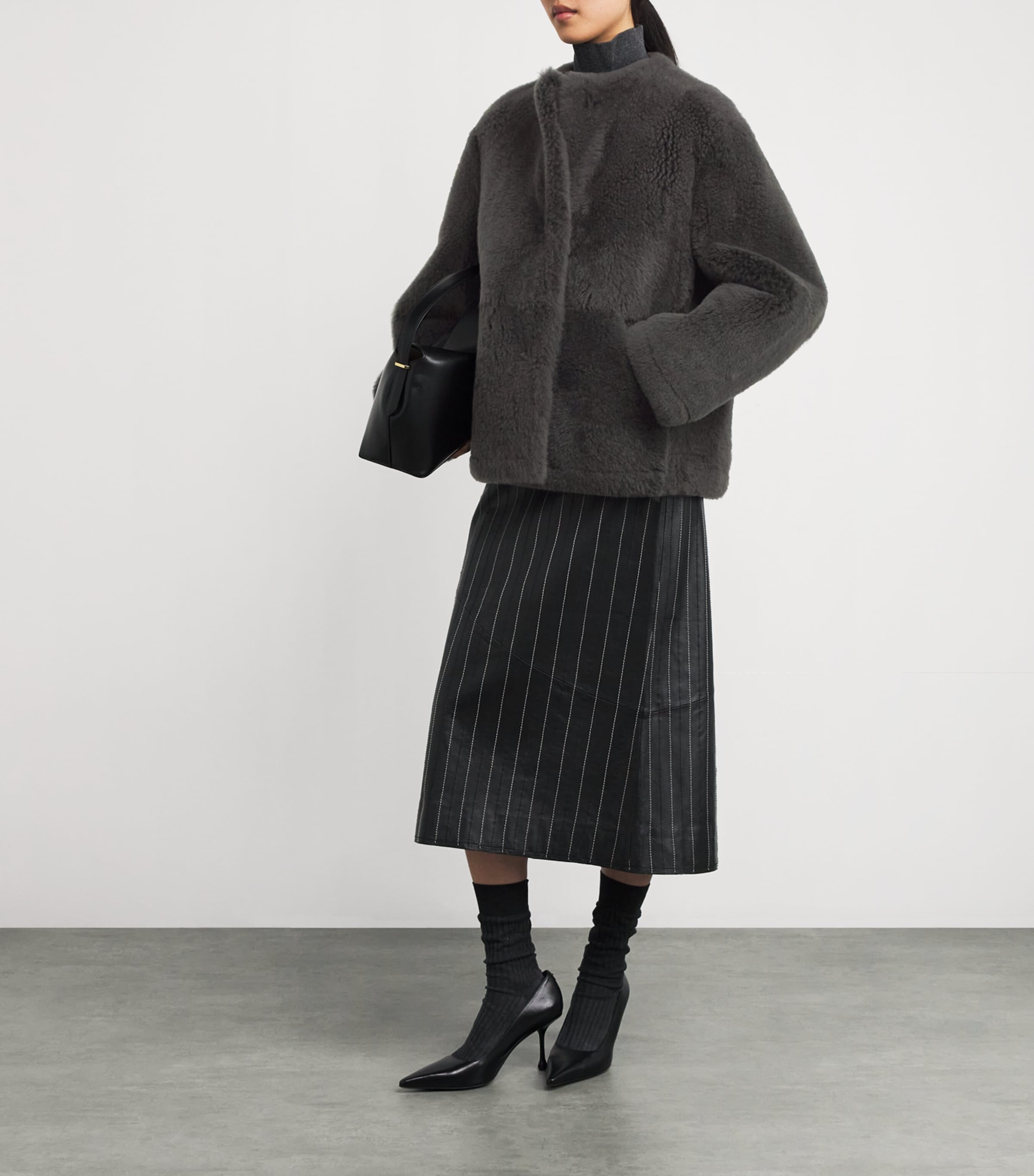 Max Mara Green Shearling Jacket