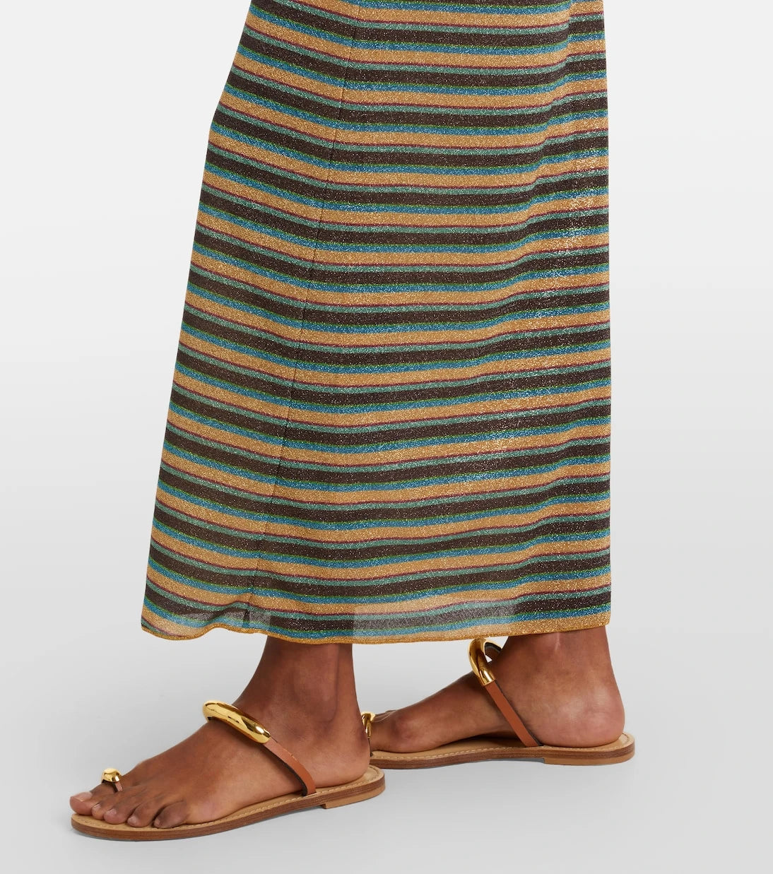 Oséree - Lumière striped halterneck maxi dress