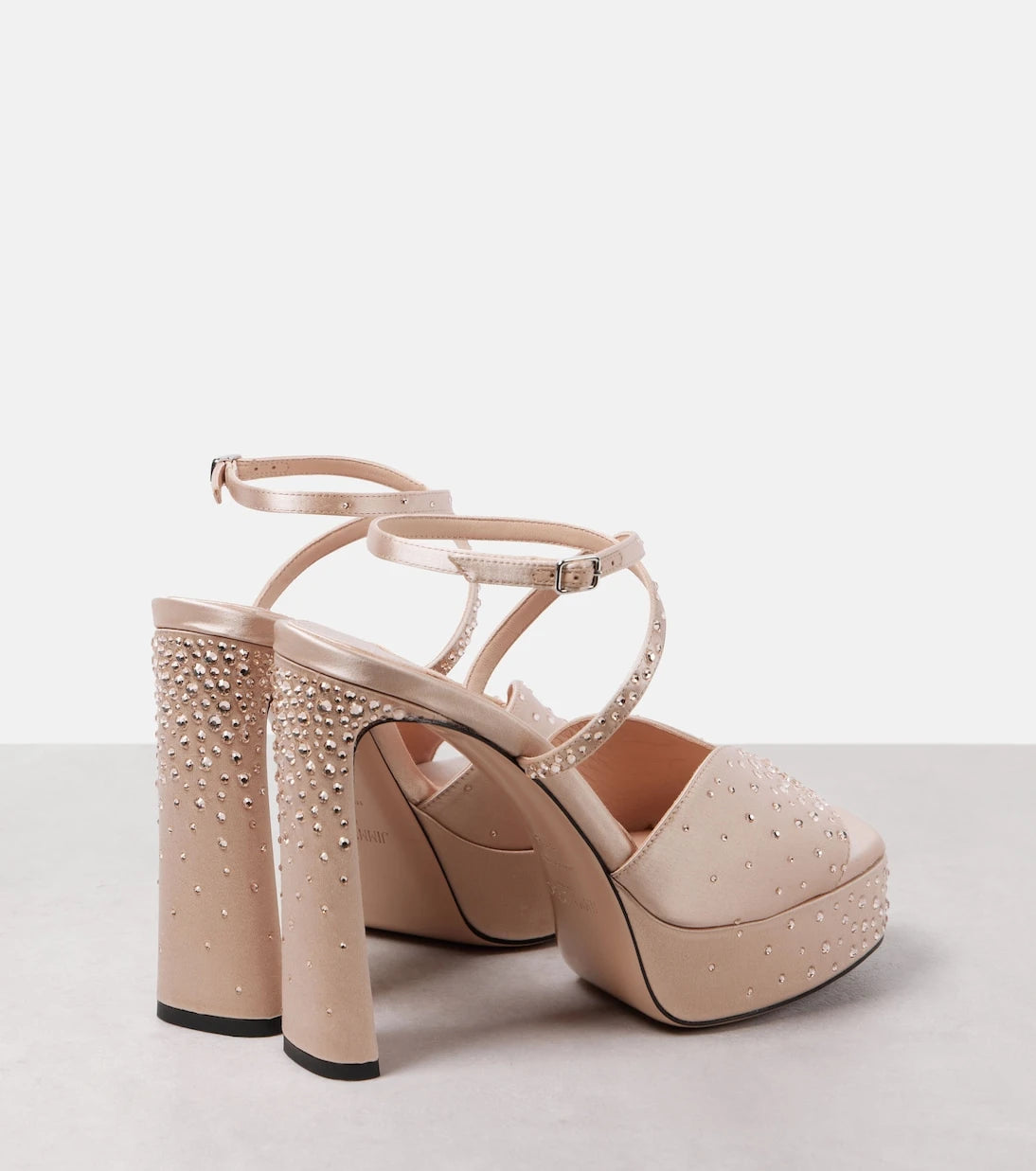 Jimmy Choo - Karli 125 satin platform sandals