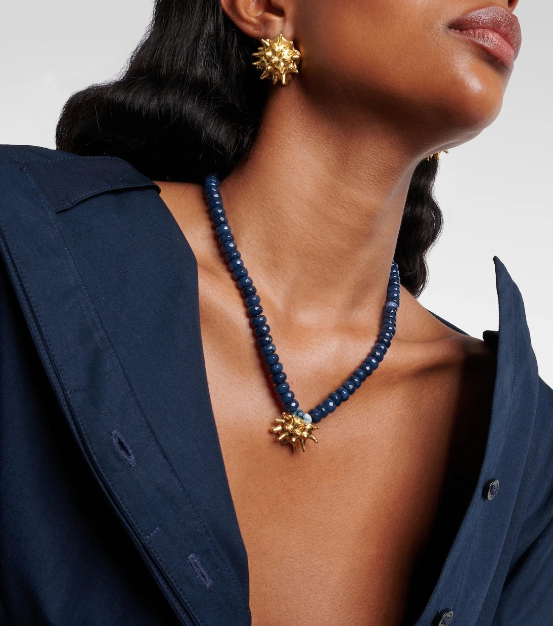 Ysso - Sea Urchin necklace with jade