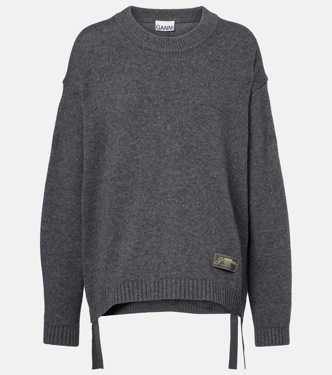Ganni - Logo wool-blend sweater