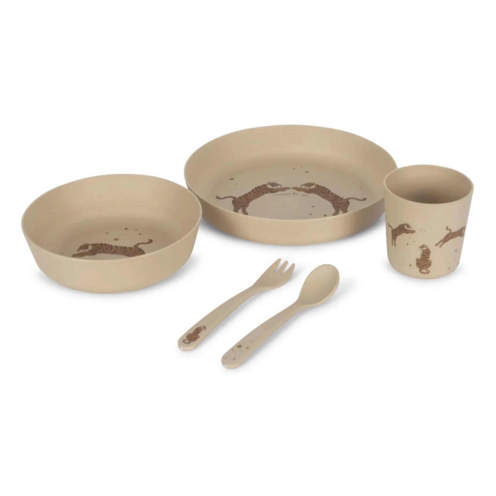 Konges Sløjd - Tiger PLA crockery set | Sand
