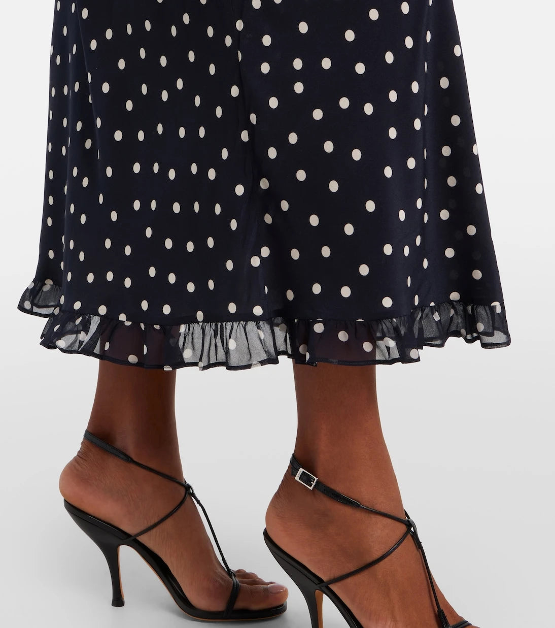 Rixo - Bethea polka-dot crêpe de chine midi dress
