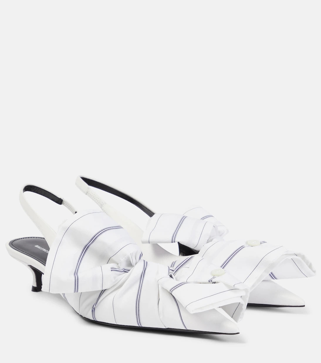 Balenciaga - Knife 40 leather slingback pumps