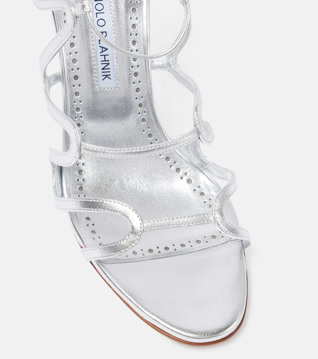 Manolo Blahnik - Fawda 105 metallic leather sandals