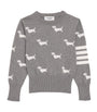 Thom Browne Kids Cotton Dog Print Sweater (2-12 Years)