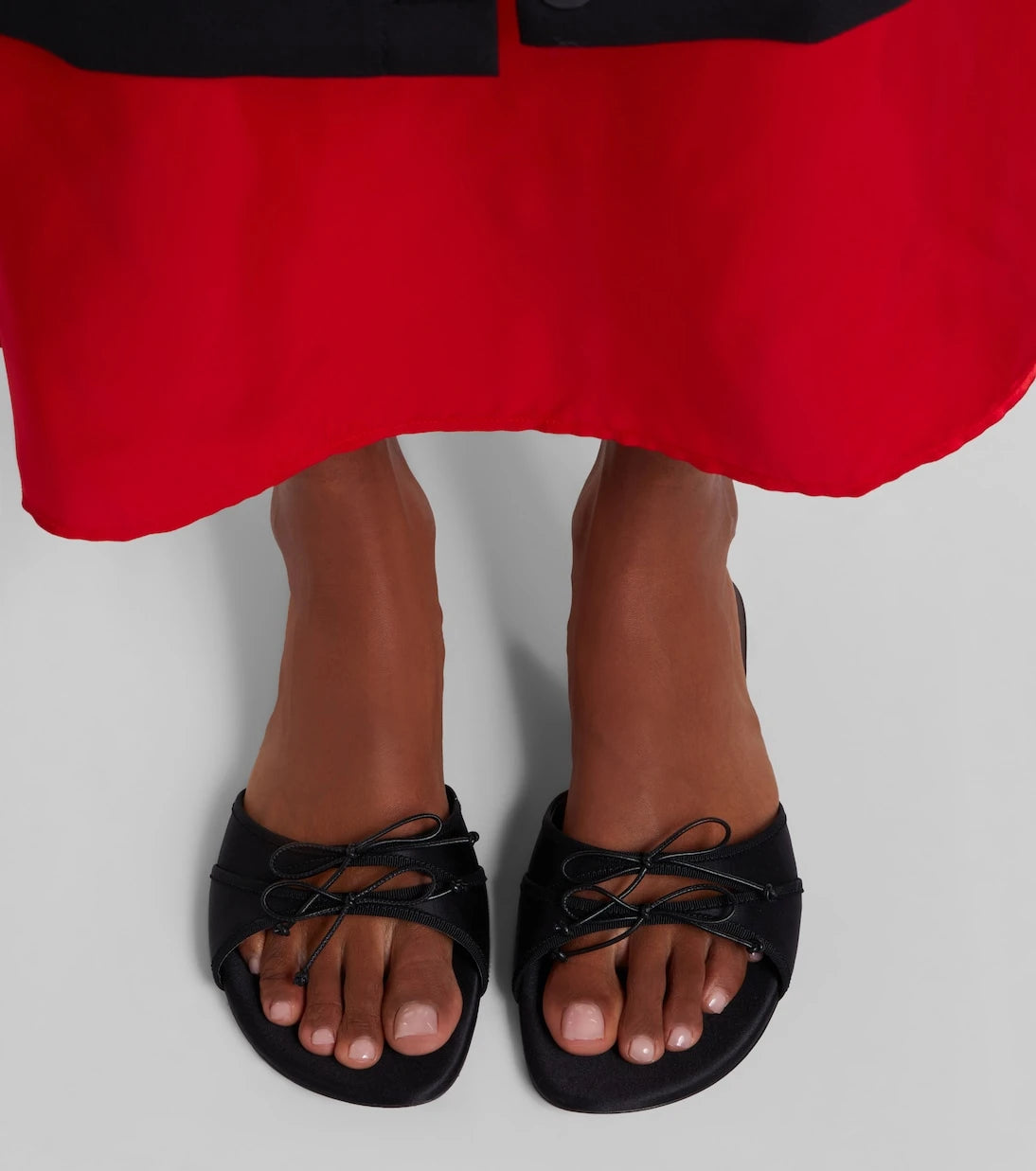 Amina Muaddi - Eleonora bow-detail satin sandals