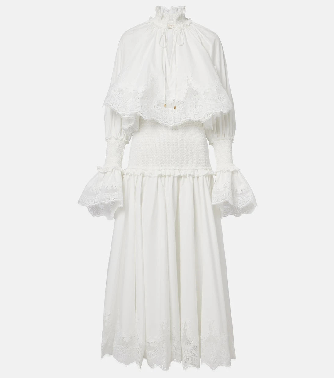 Zimmermann - Alchemy lace-trimmed cotton poplin maxi dress