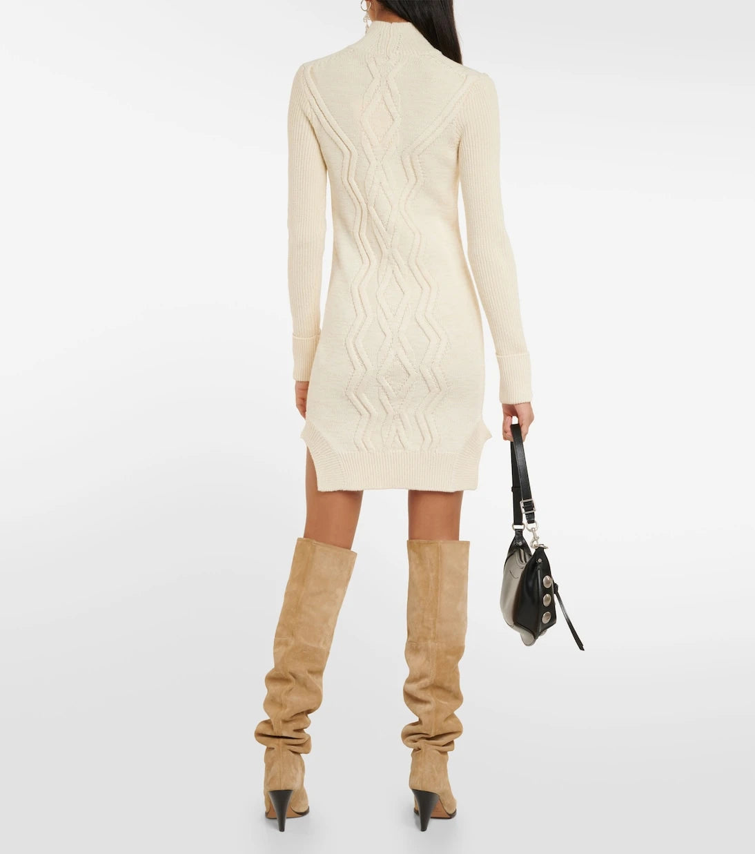 Isabel Marant - Atina cable-knit wool-blend minidress