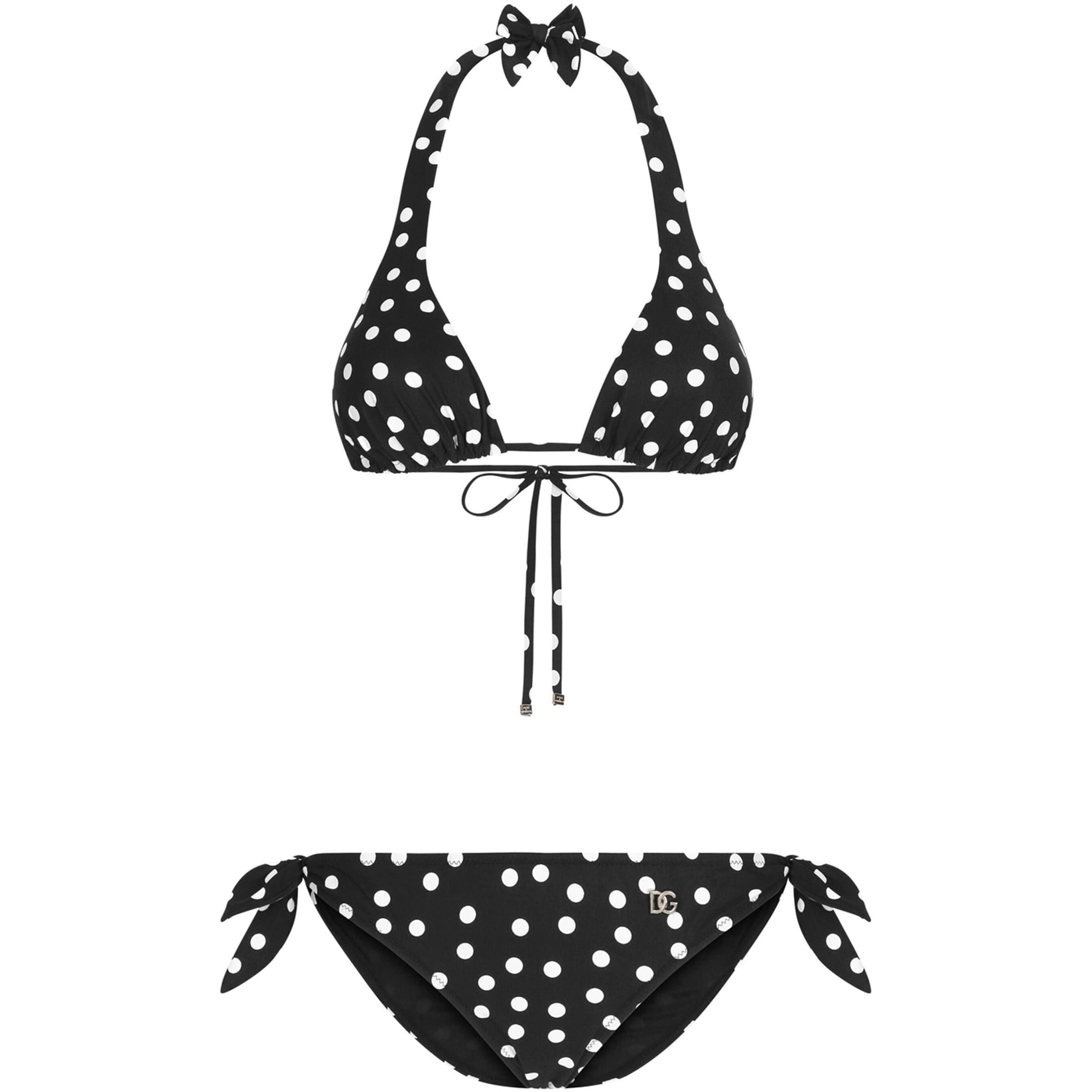 Multi Polka-Dot DG Logo Bikini