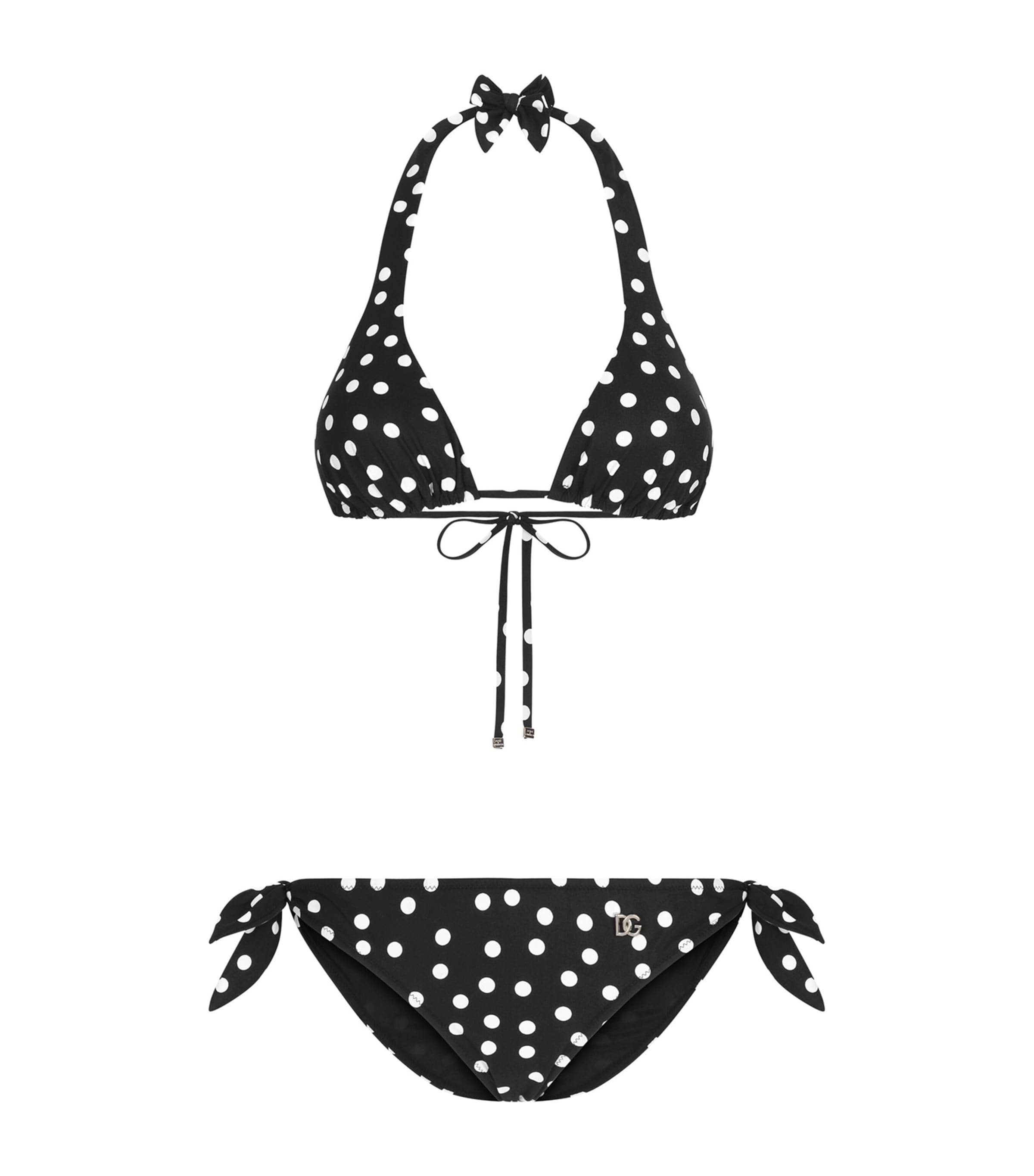 Multi Polka-Dot DG Logo Bikini