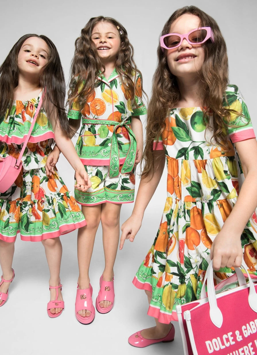 Dolce&Gabbana Kids - Printed cotton skirt