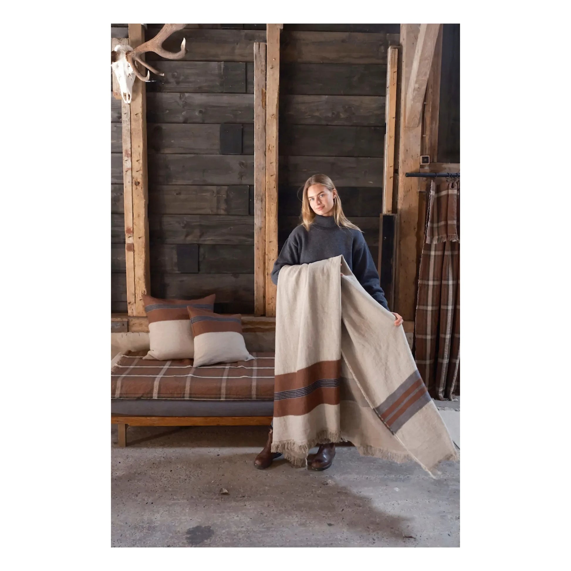 Libeco - Sienna linen throw | Brown