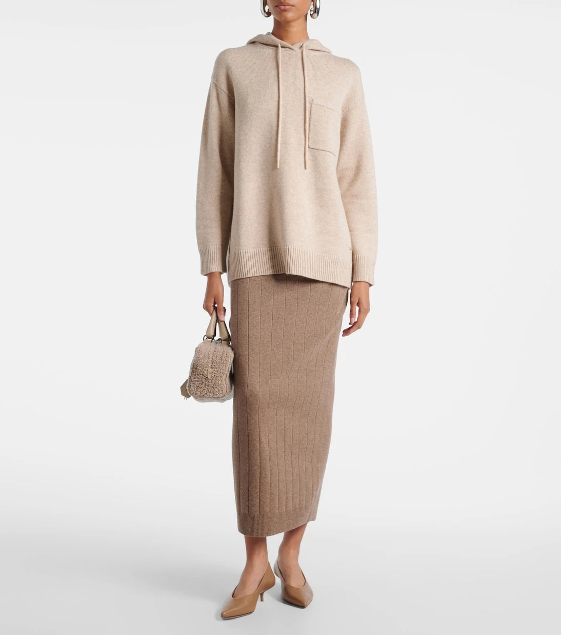 Max Mara - Liana wool and cashmere hoodie