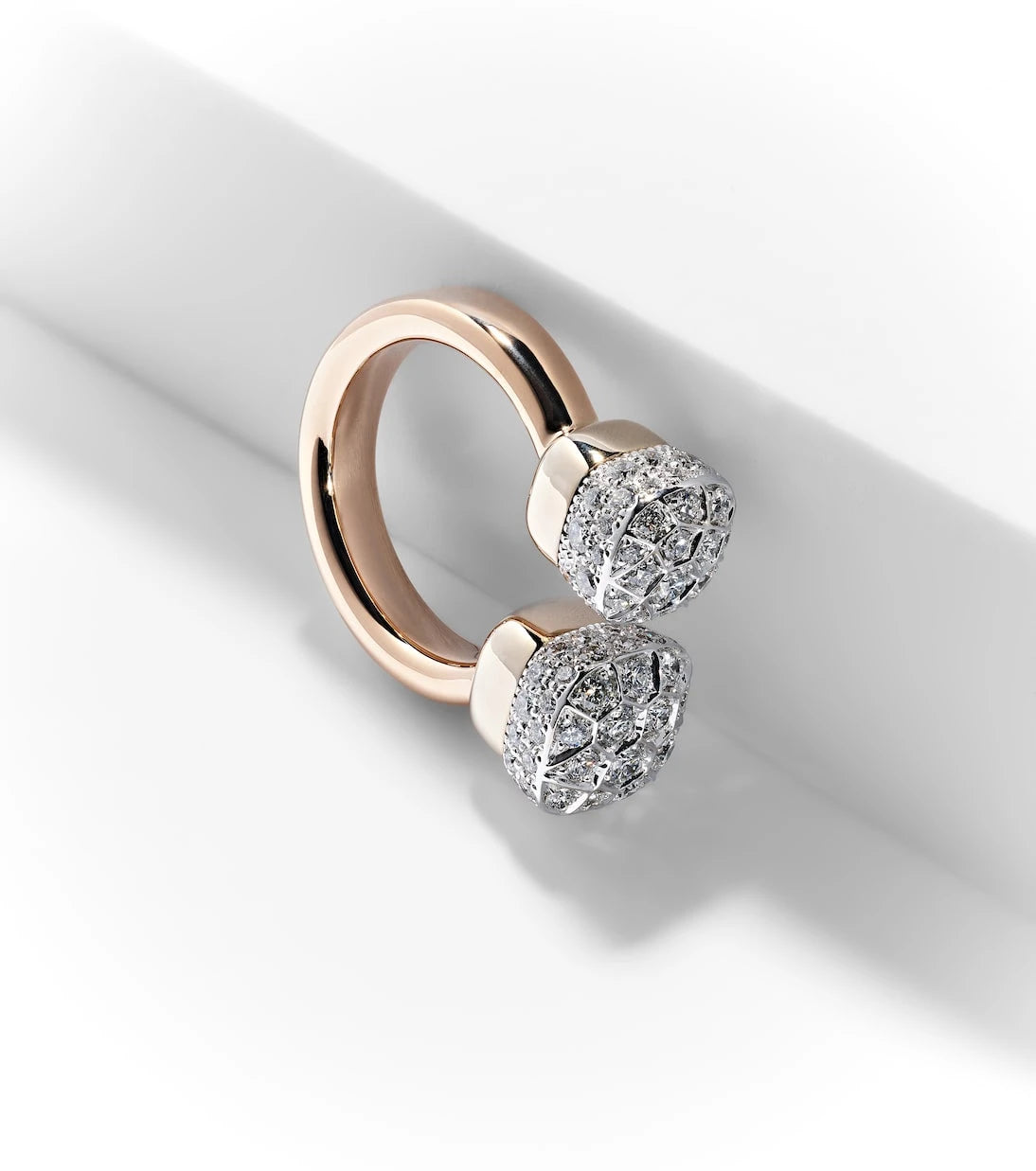 Pomellato - Nudo 18kt rose and white gold ring with diamonds