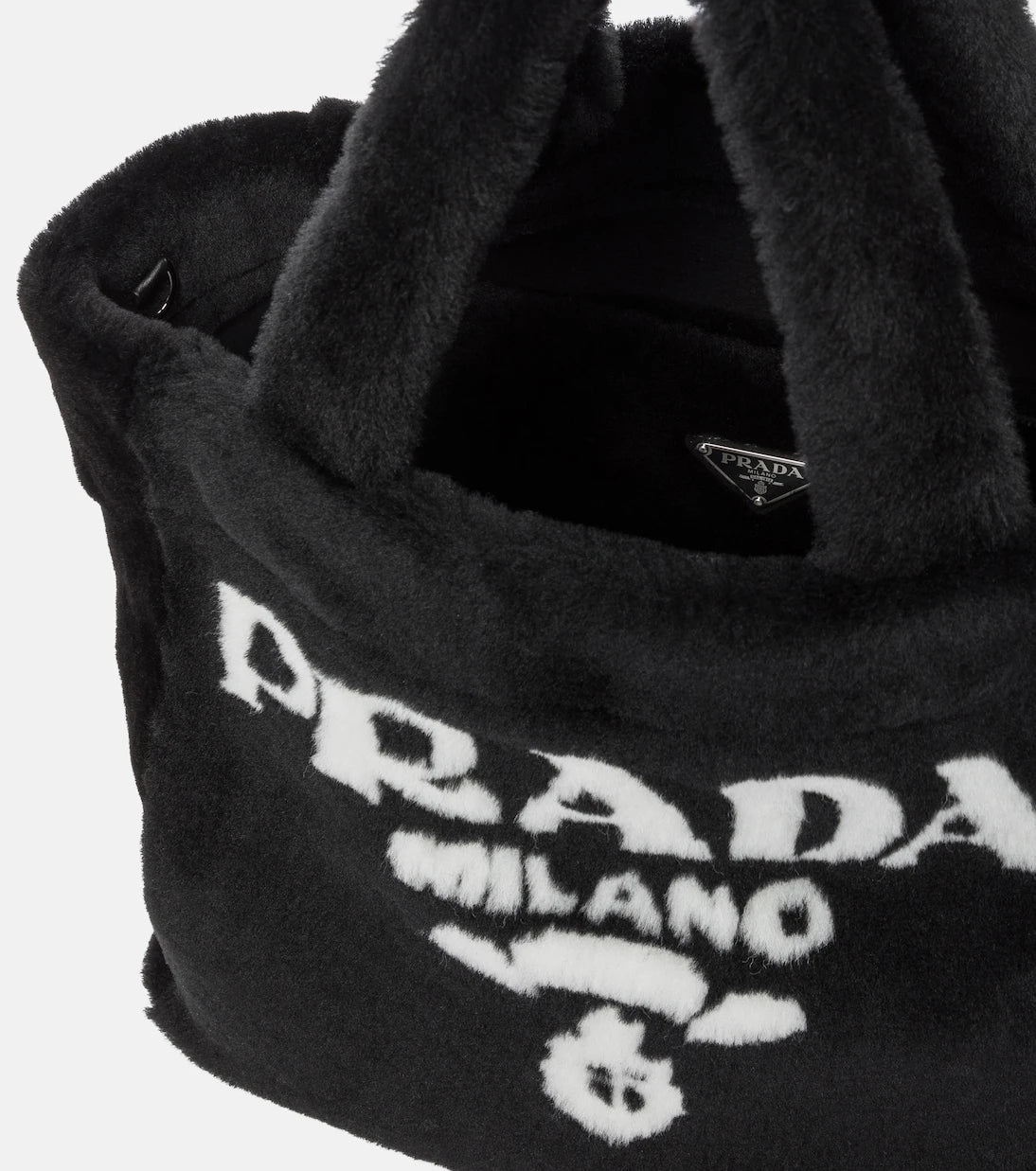 Prada - Medium shearling tote