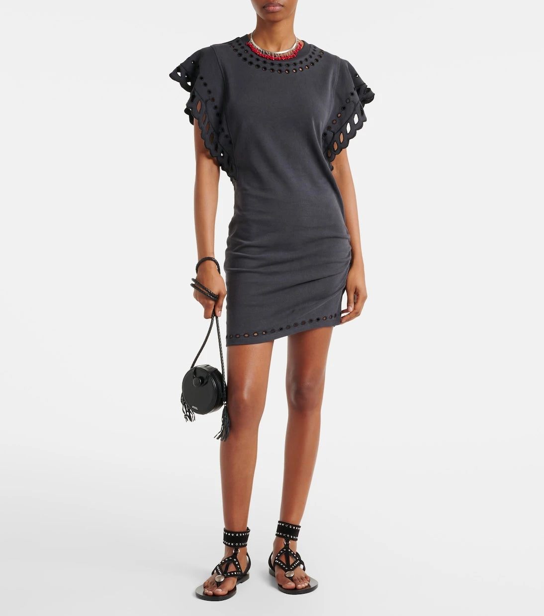 Marant Etoile - Orlane embroidered cotton minidress