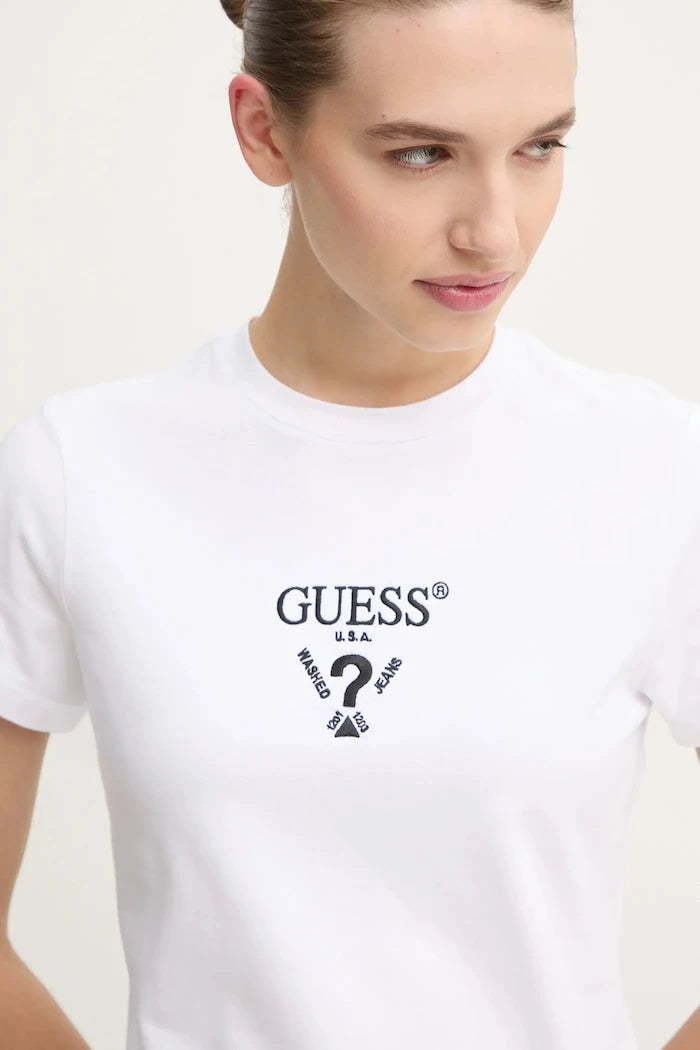 Guess pamuk ve elastan karışımlı kadın tişört COLETTE