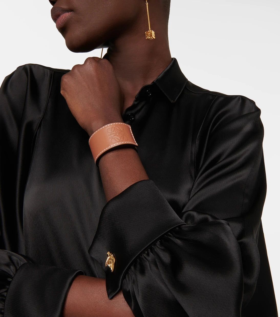 Loewe - Anagram leather snap bracelet