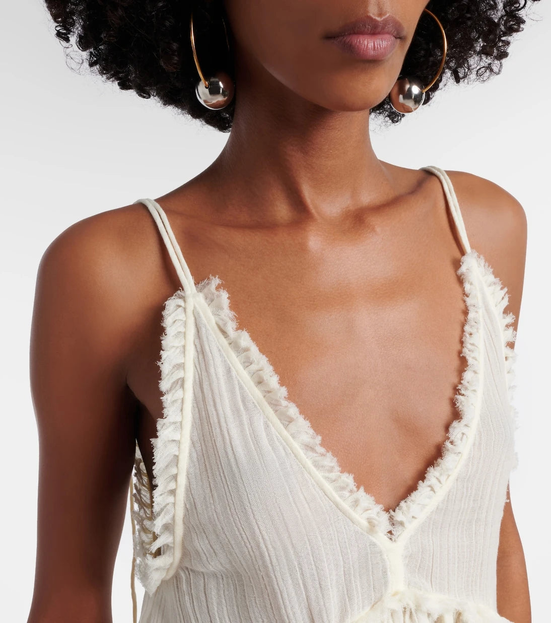 The Attico - Ruffled cotton camisole top
