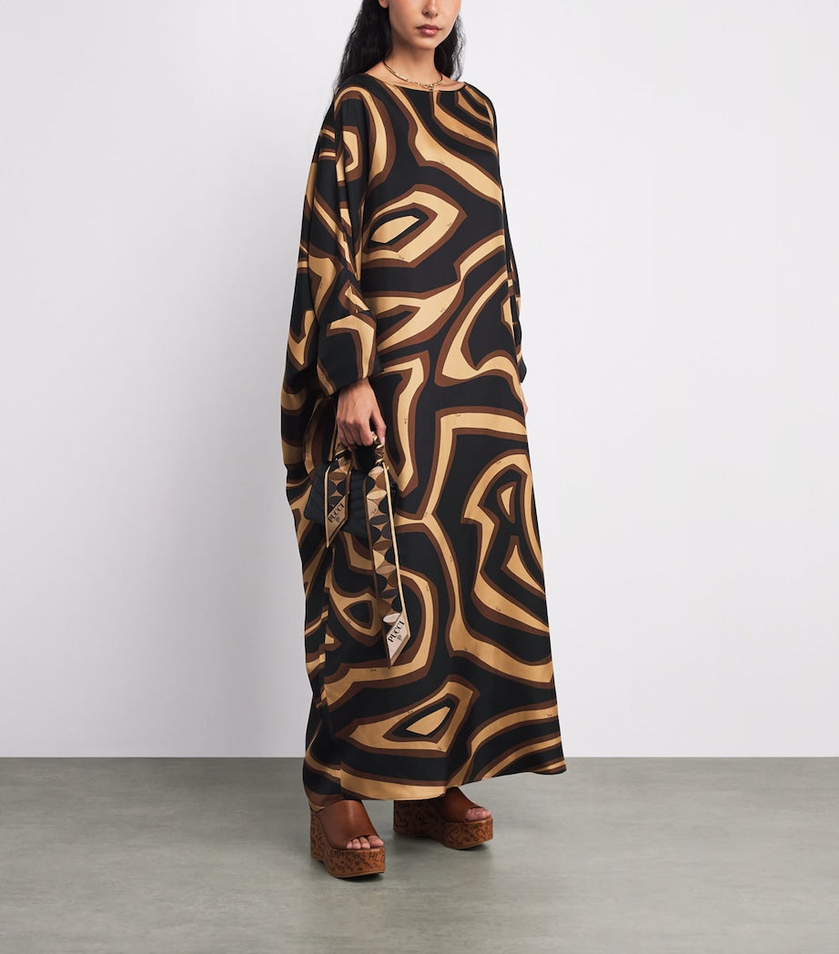 Pucci Silk Labirinto Print Maxi Kaftan Dress