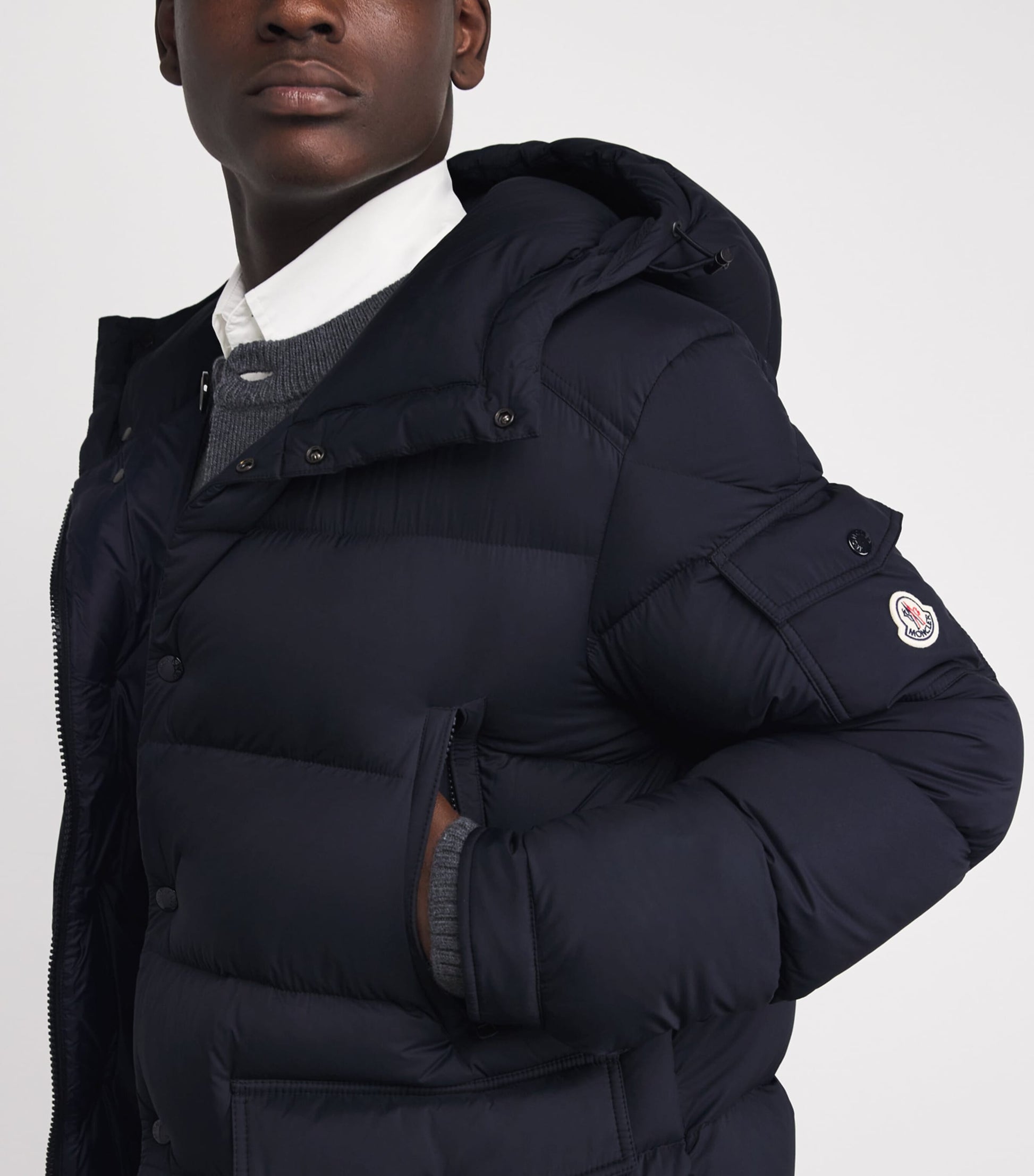 Moncler Blue Down Bretagne Puffer Jacket