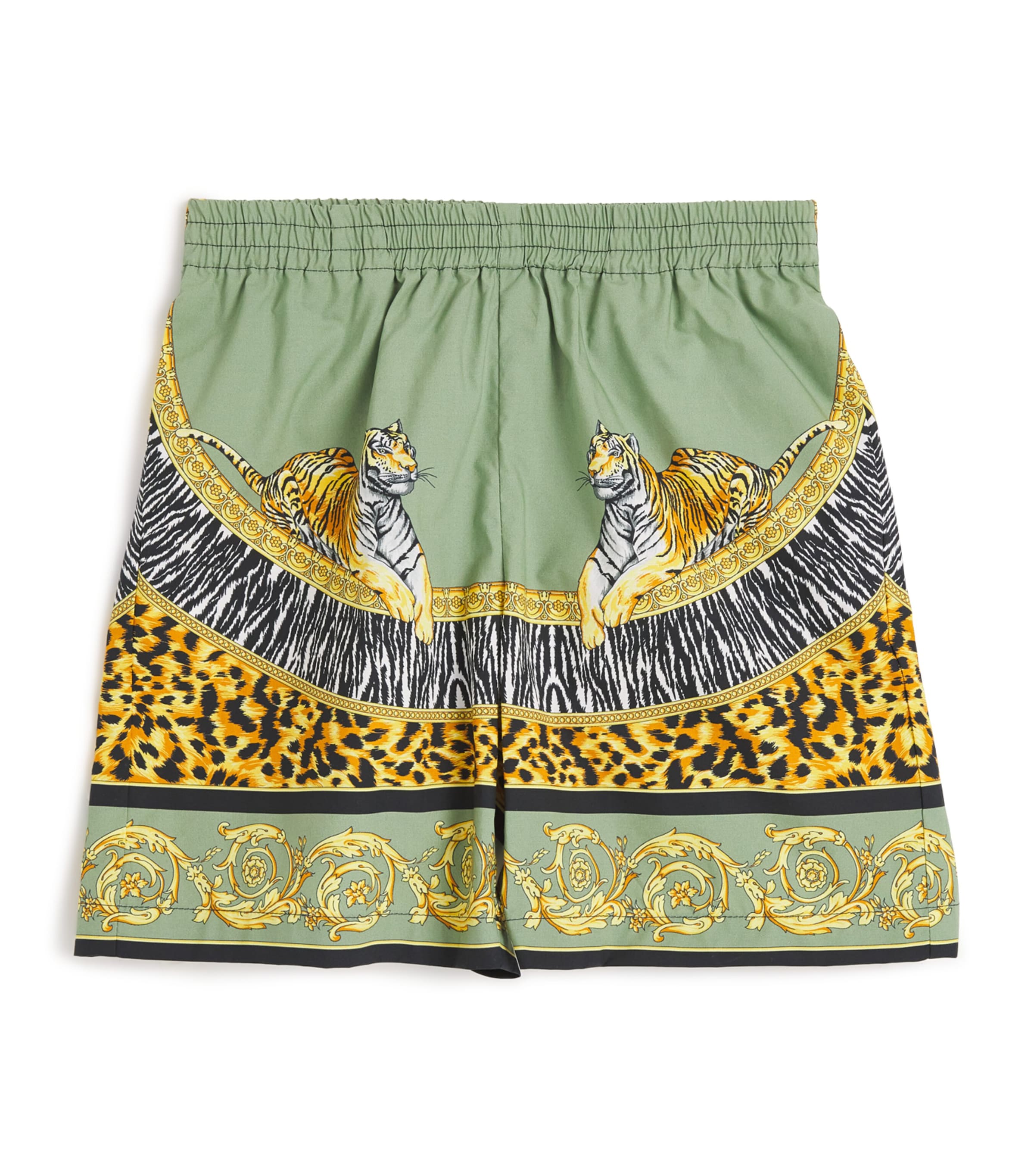 Versace Kids Cotton Poplin Wild Cats Shorts (6-14 Years)