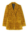 Burberry Yellow Velvet Jacquard Blazer