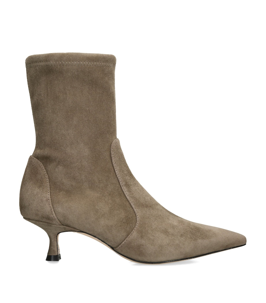 Stuart Weitzman Brown Suede Naomi Ankle Boots 50