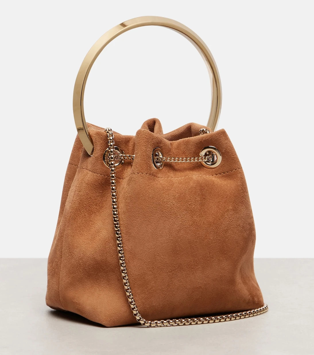Jimmy Choo - Bon Bon Small suede bucket bag