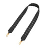 Black Leather Interlace Bag Strap