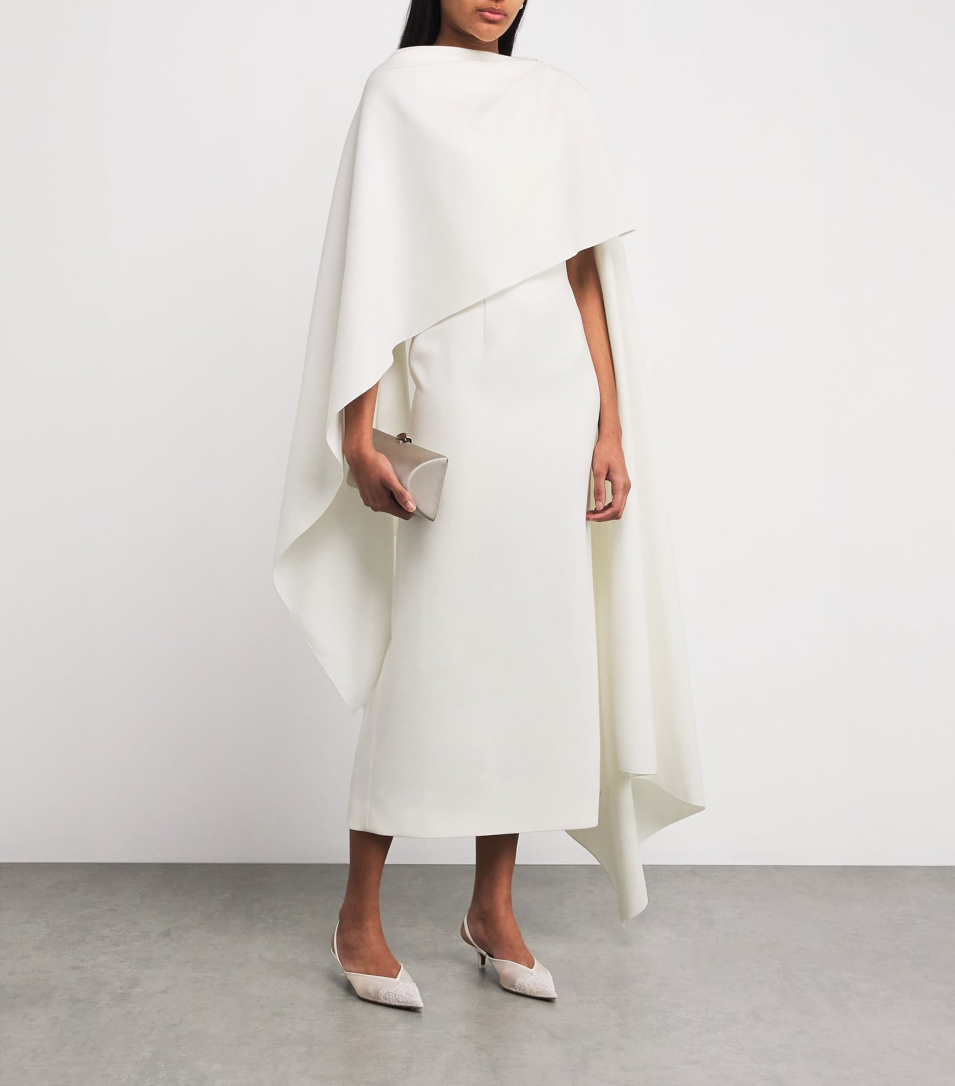 Roksanda Ivory Silk Bridal Demetria Midi Dress
