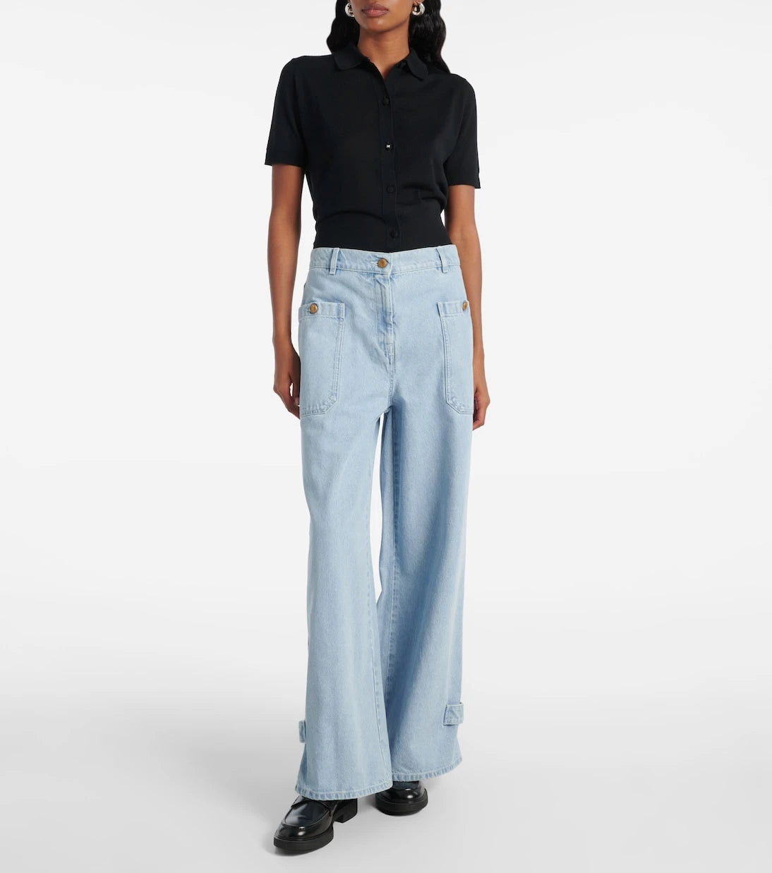 Max Mara - Pugnale high-rise wide-leg jeans