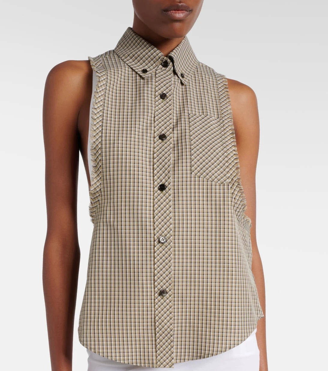 Versace - Checked cotton shirt