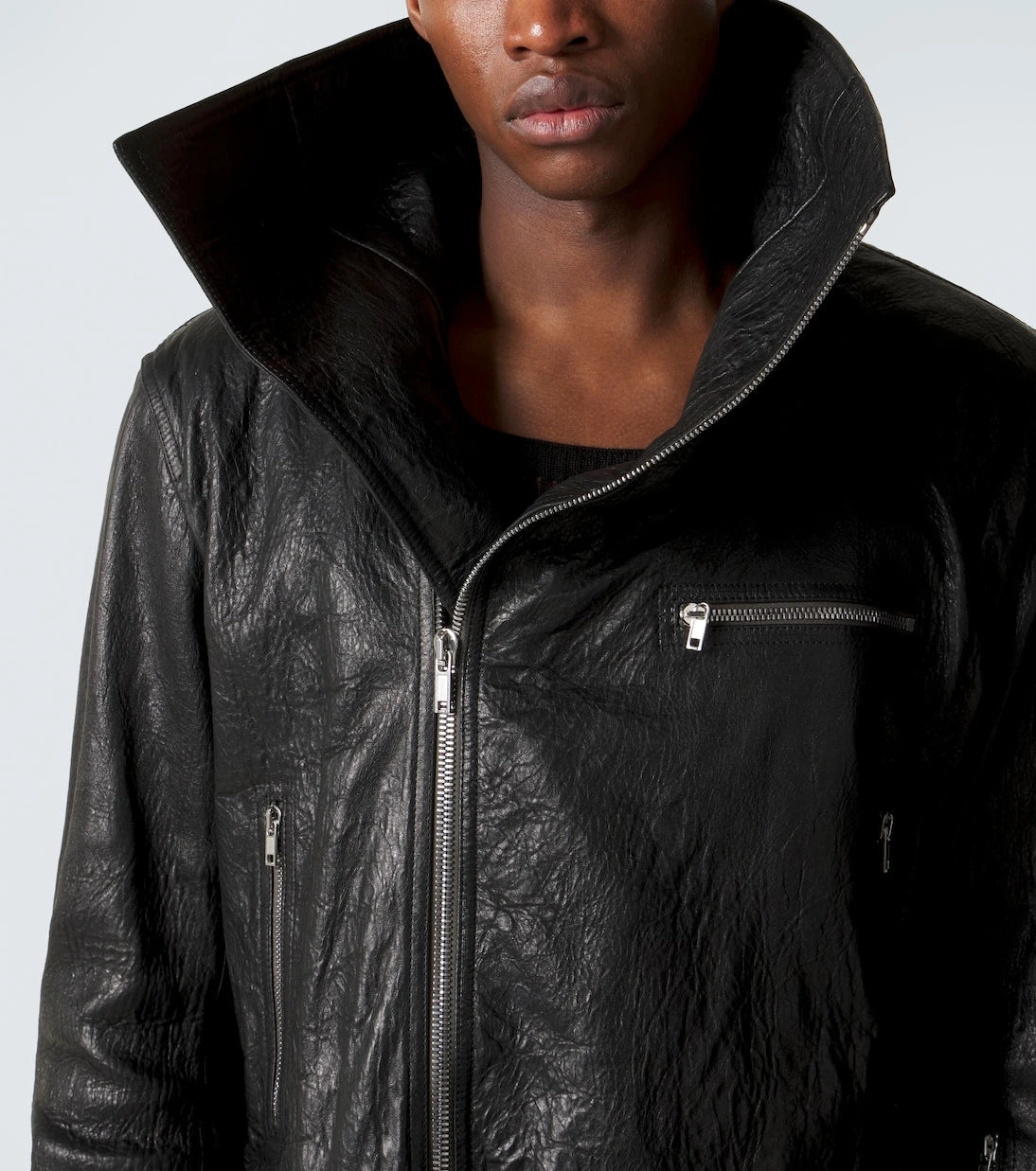 Rick Owens - Dracubiker belted leather jacket