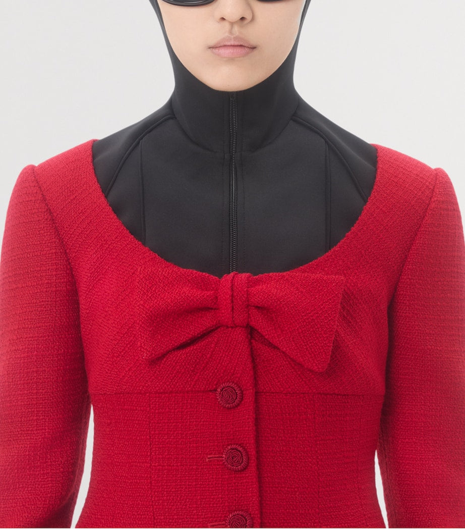 Valentino Black Technical Jersey Zip-Up Hoodie